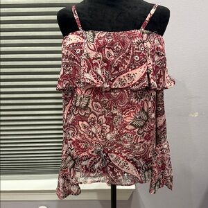 by & by Blush Floral Blouse